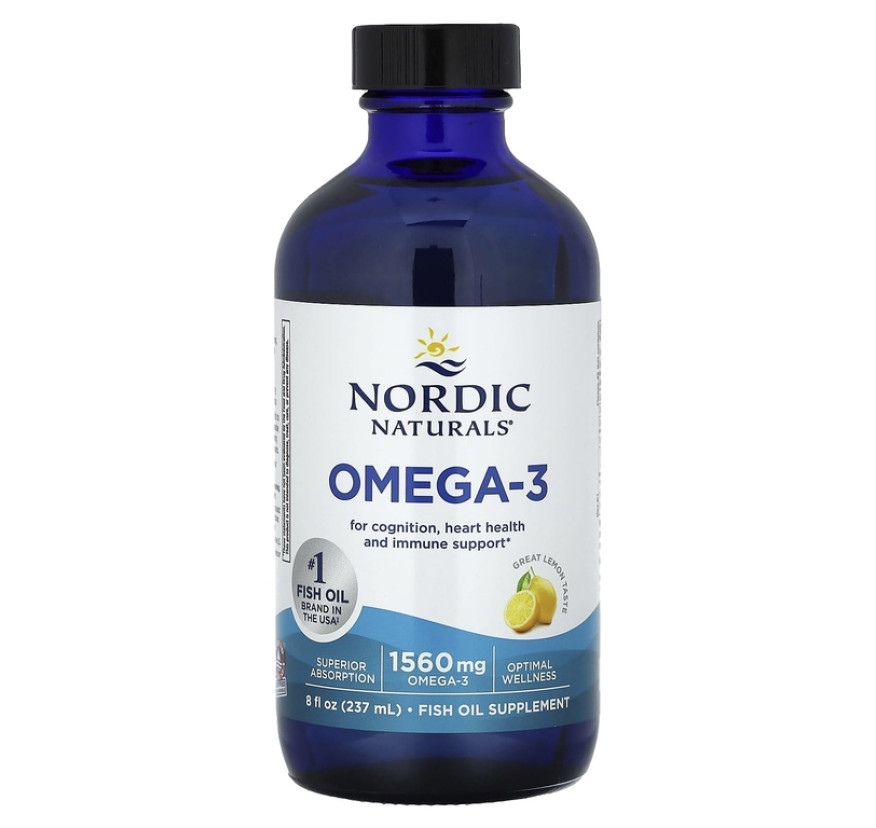Nordic Naturals, омега-3, лимон, 237 мл
