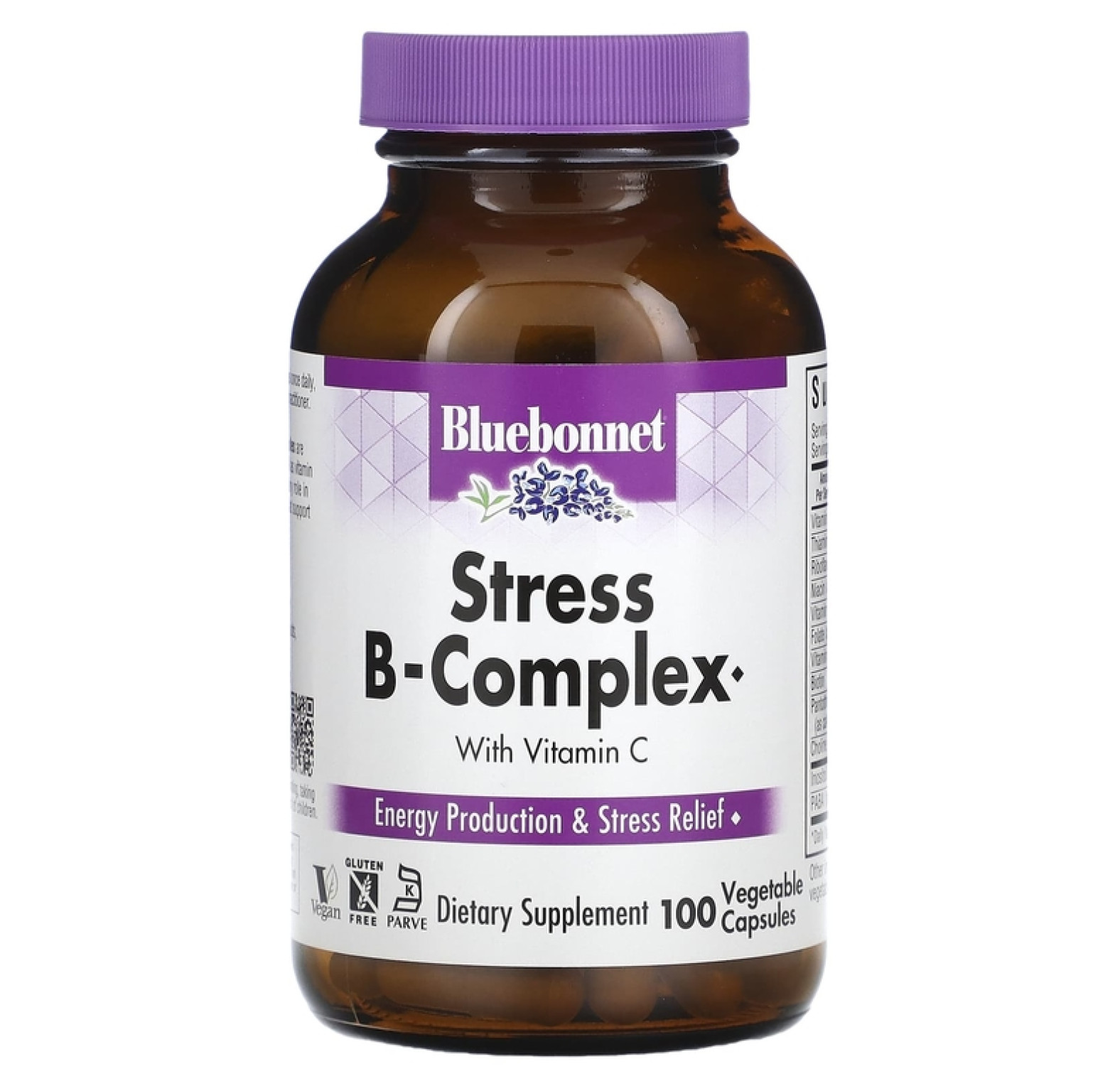 Bluebonnet Nutrition, Stress B-Complex, 100 растительных капсул