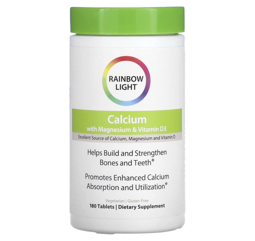 Rainbow Light, кальций, магний и витамин D3, 180 таблеток