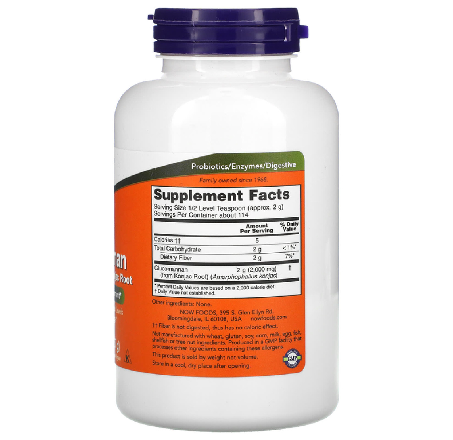 NOW Foods, глюкоманнан, чистый порошок, 227 г