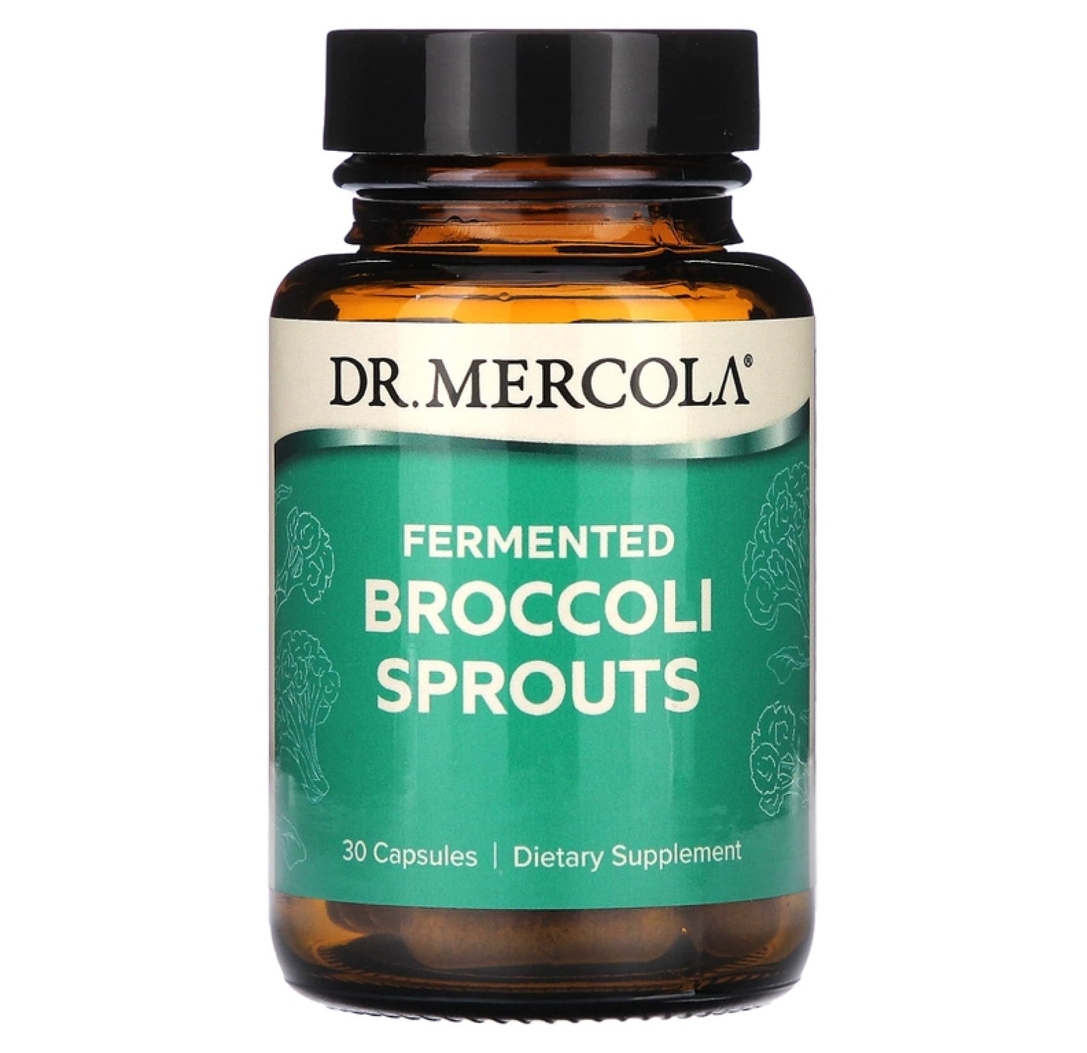 Dr. Mercola, ферментированные ростки брокколи, 30 капсул