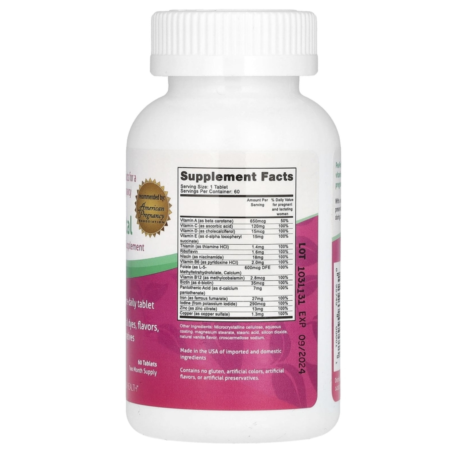 Fairhaven Health, Peapod, мультивитаминная добавка для беременных, 60 таблеток