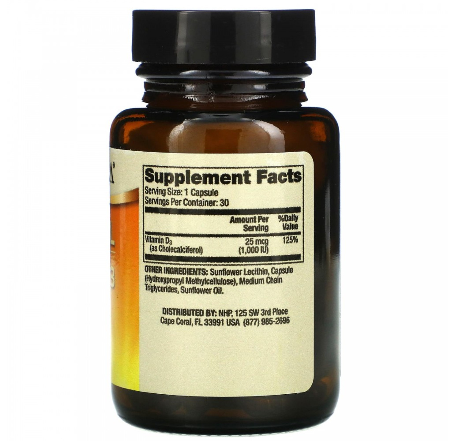 Dr. Mercola, липосомальный витамин D3, 1000 МЕ, 30 капсул