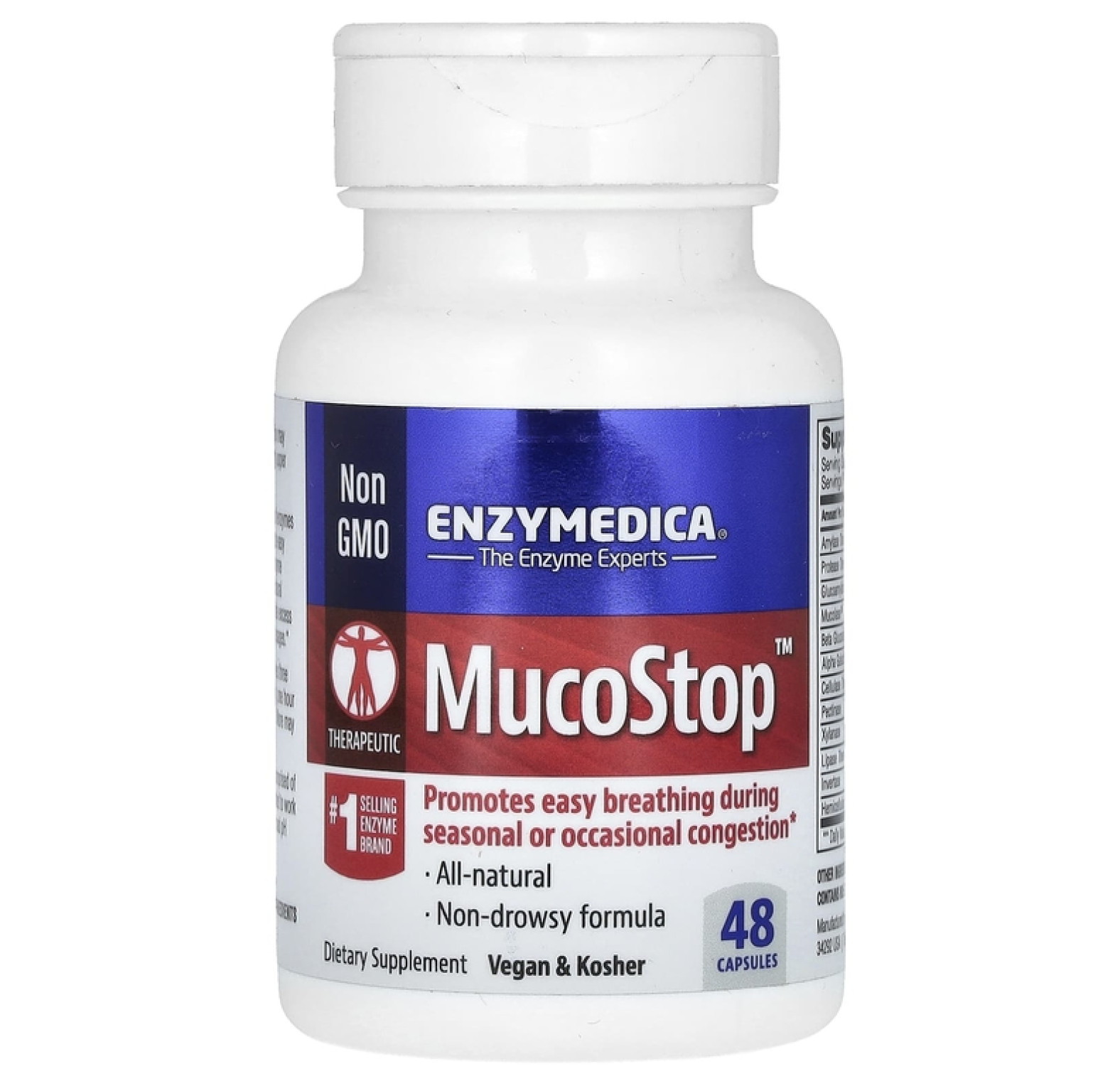 Enzymedica, MucoStop, 48 капсул