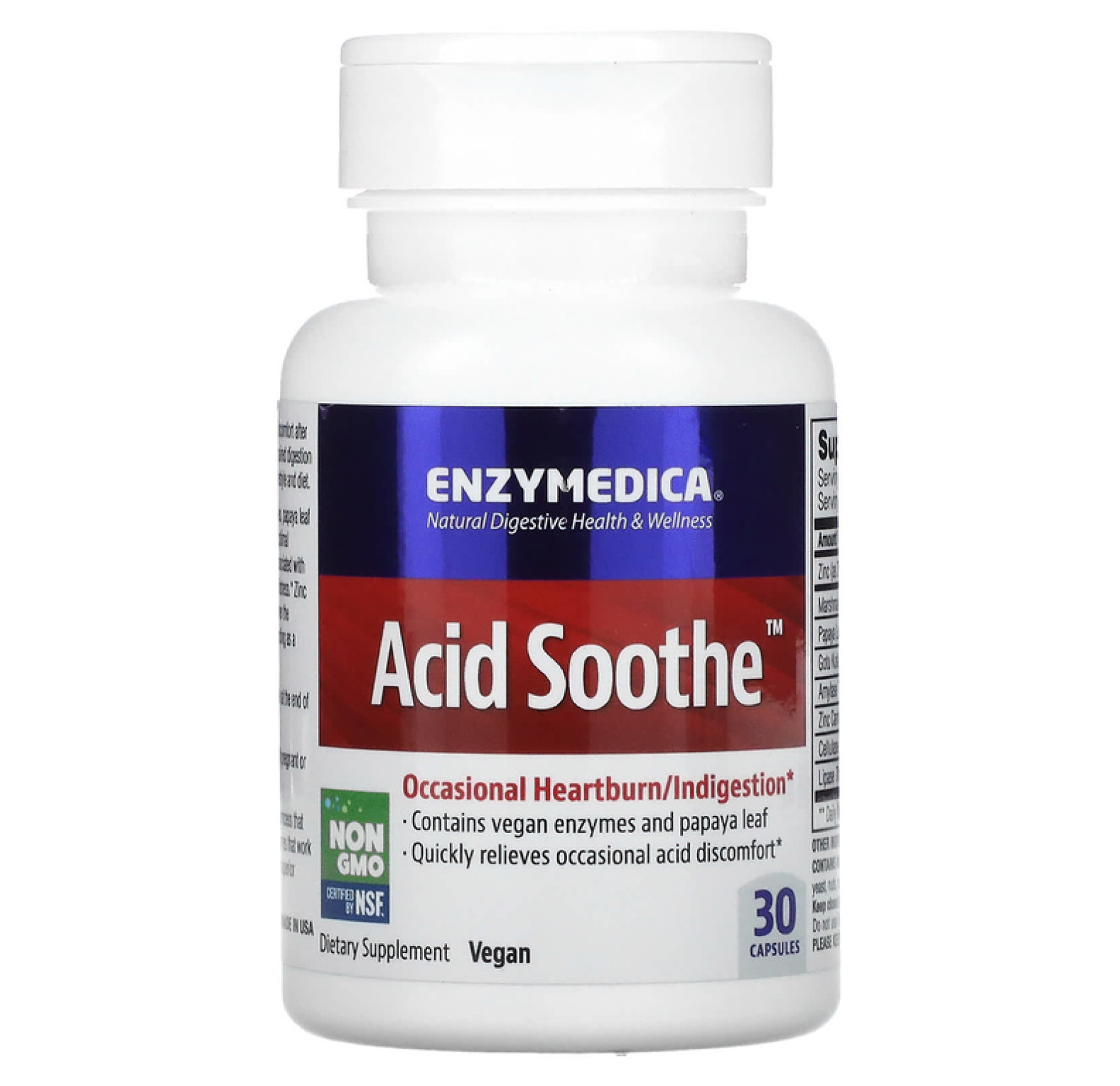Enzymedica, Acid Soothe, 30 капсул