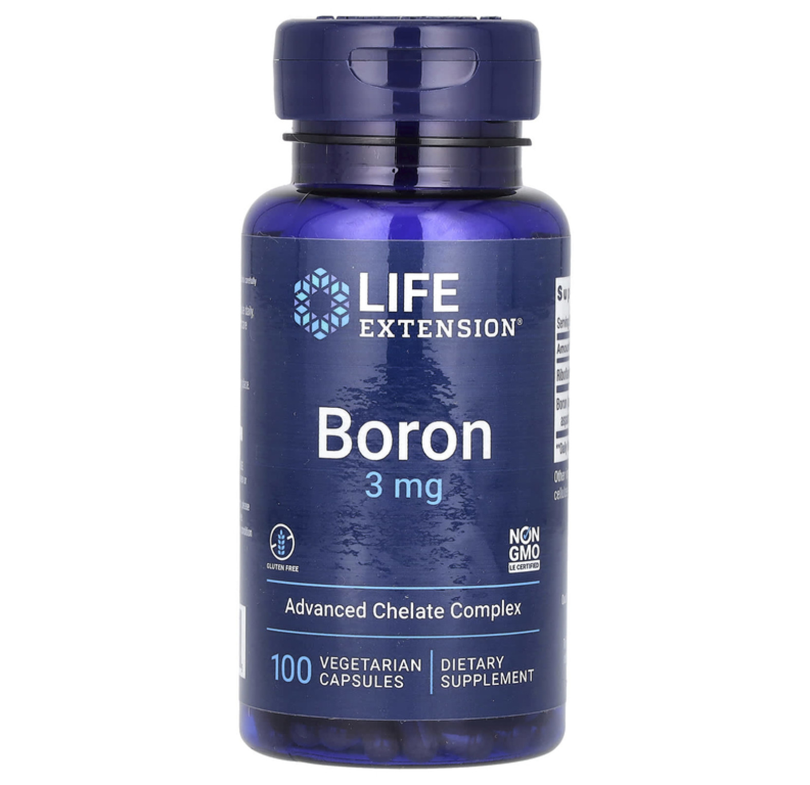 Life Extension, бор, 3 мг, 100 вегетарианских капсул
