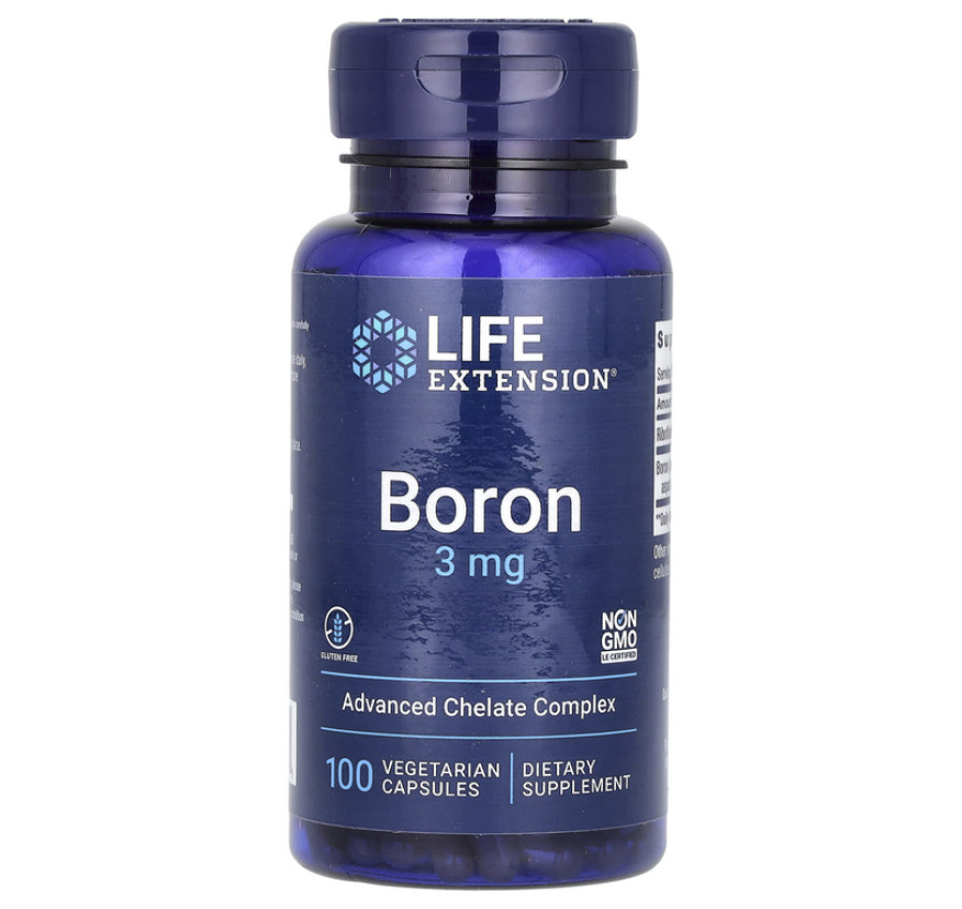 Life Extension, бор, 3 мг, 100 вегетарианских капсул