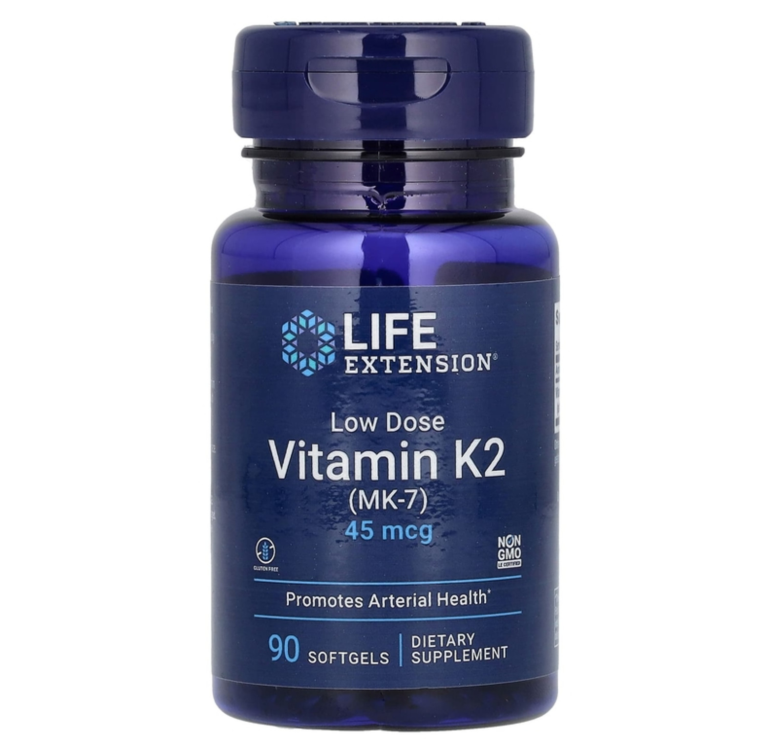 Life Extension, Витамин К2 (МК-7), 45 мкг, 90 мягких желатиновых капсул