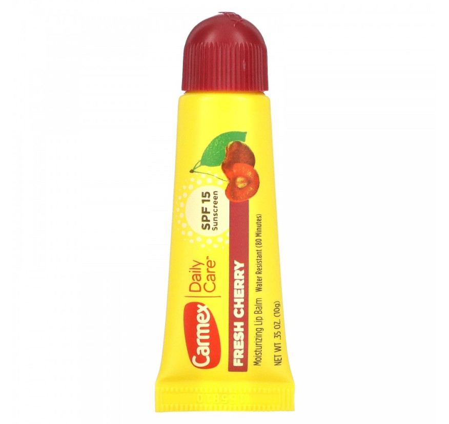 Carmex, Daily Care, увлажняющий бальзам для губ, вишня, SPF 15, набор, 2 шт. по 10 г