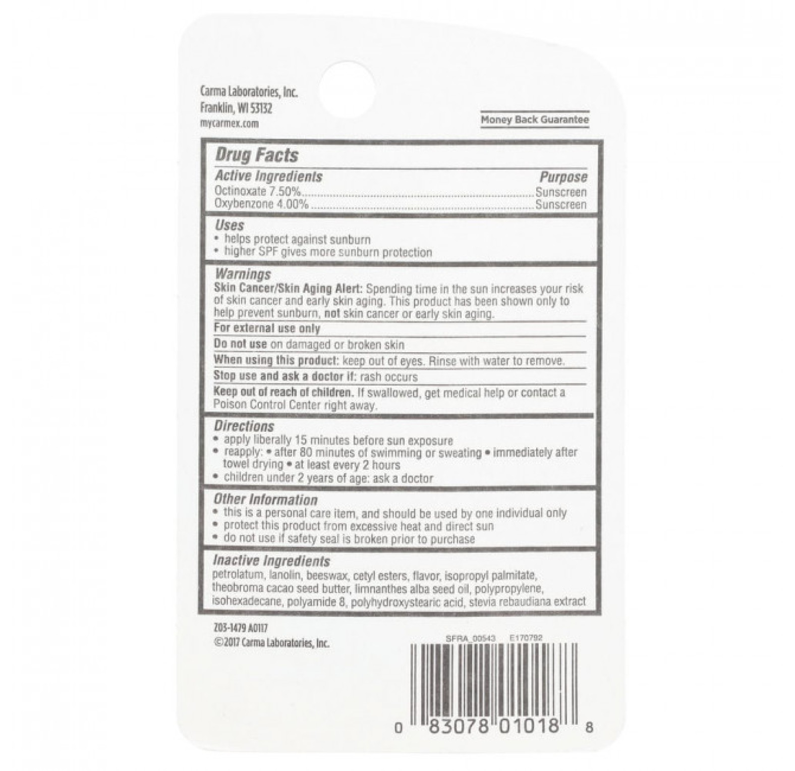 Carmex, Бальзам для губ Daily Care, клубника, SPF 15, набор, 2 шт. по 10 г