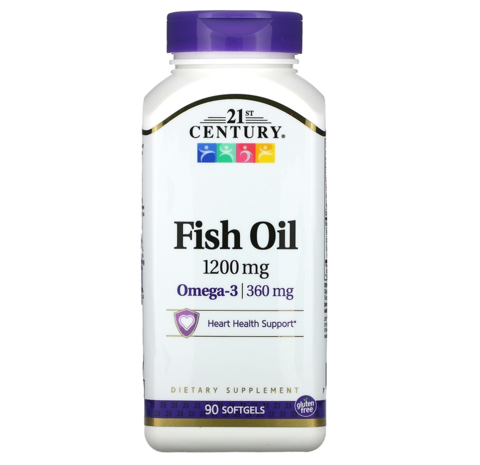 21st Century, Рыбий жир, омега-3, 1200 мг, 90 мягких таблеток, покрытых кишечнорастворимой оболочкой