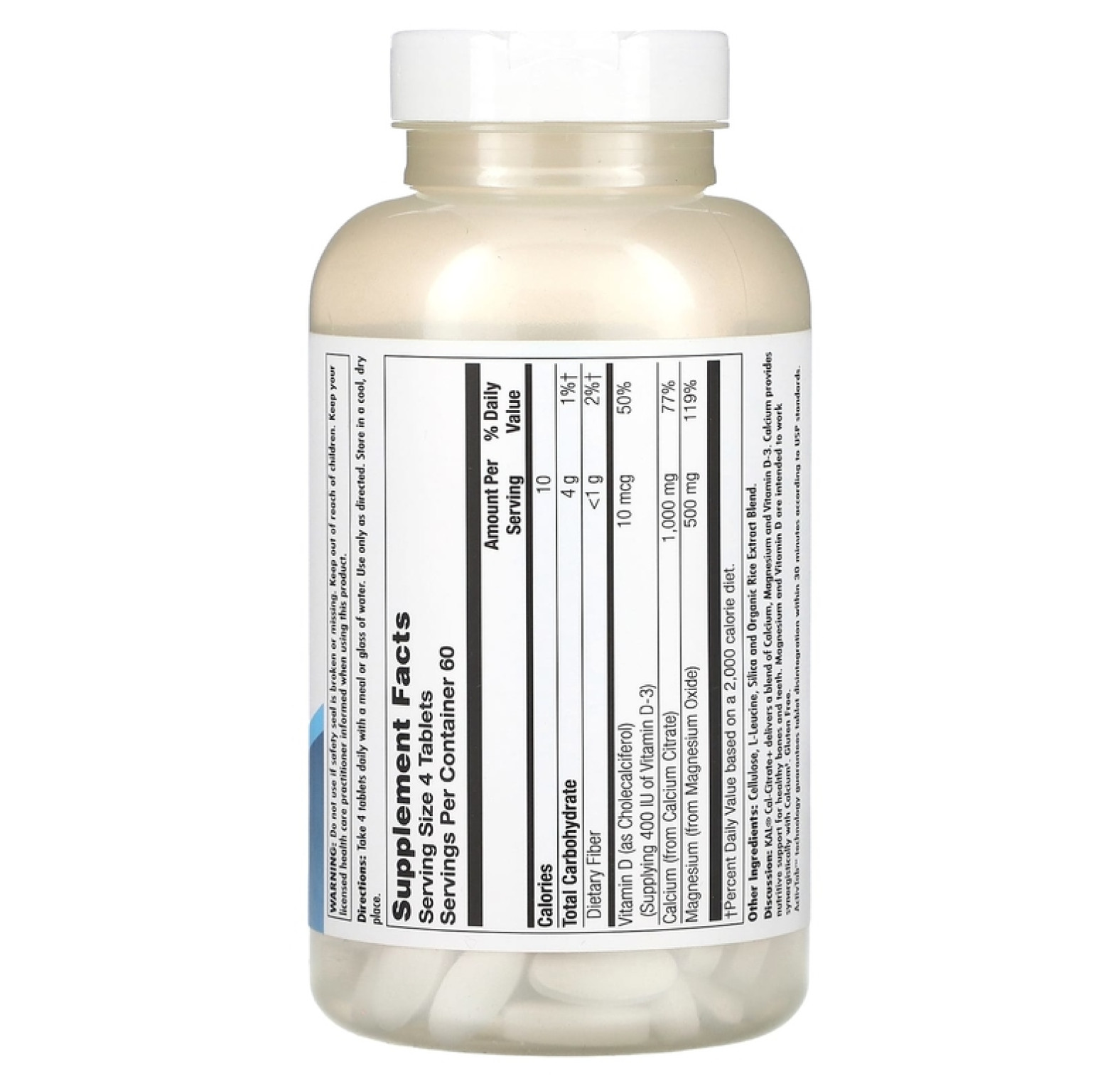 KAL, Кальций-цитрат +, D3 и магний, 240 таблеток