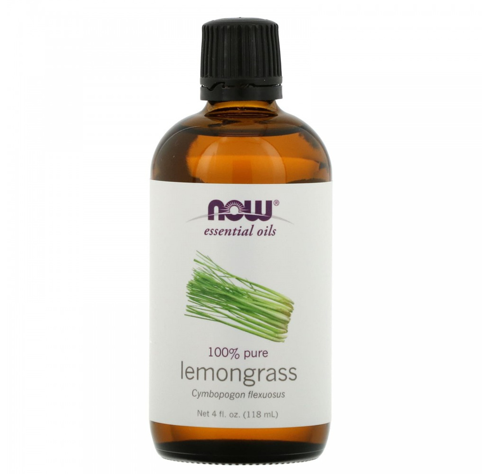 NOW Foods, эфирные масла, лемонграсс, 118 мл (4 жидких унции)