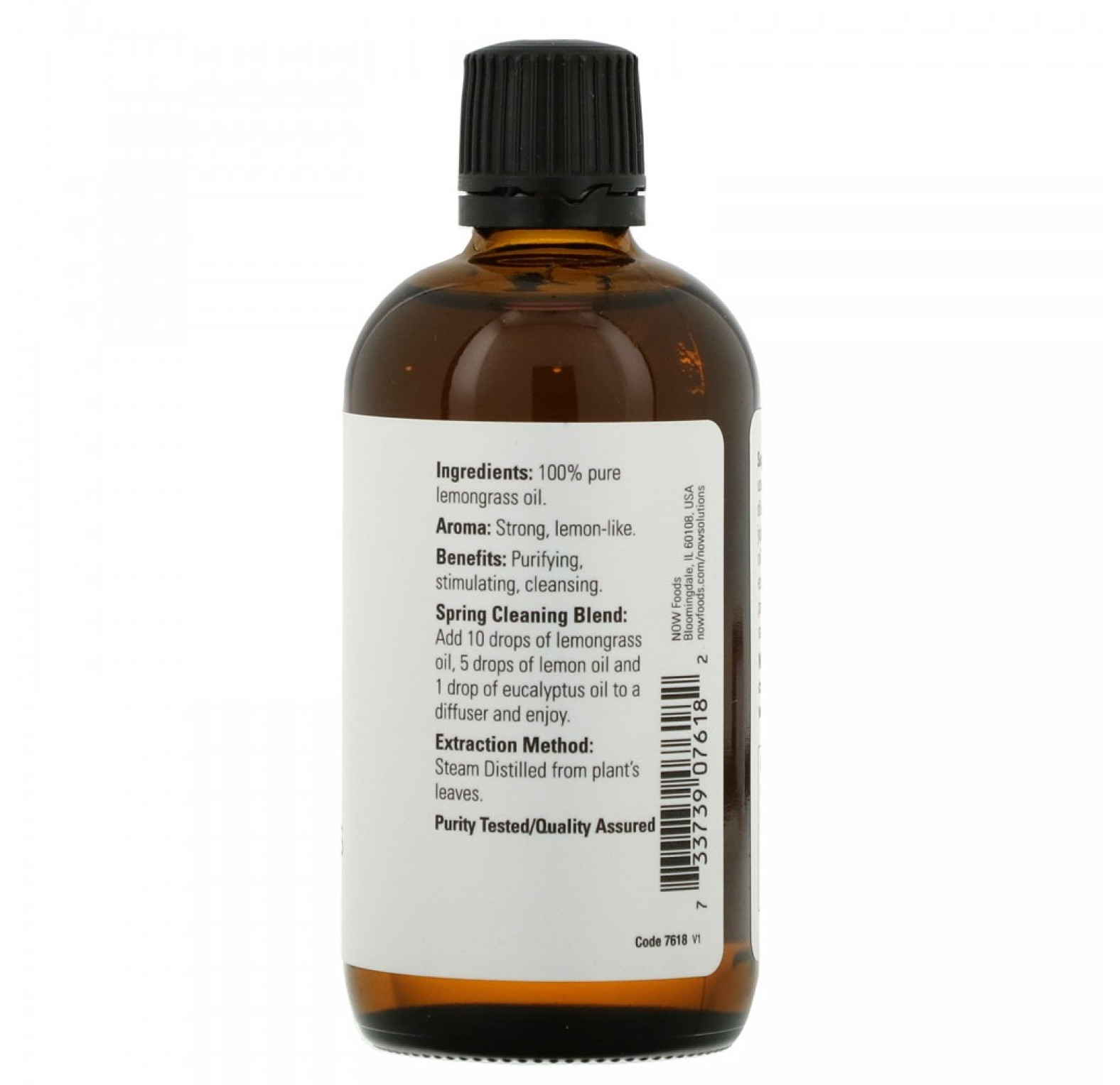 NOW Foods, эфирные масла, лемонграсс, 118 мл (4 жидких унции)