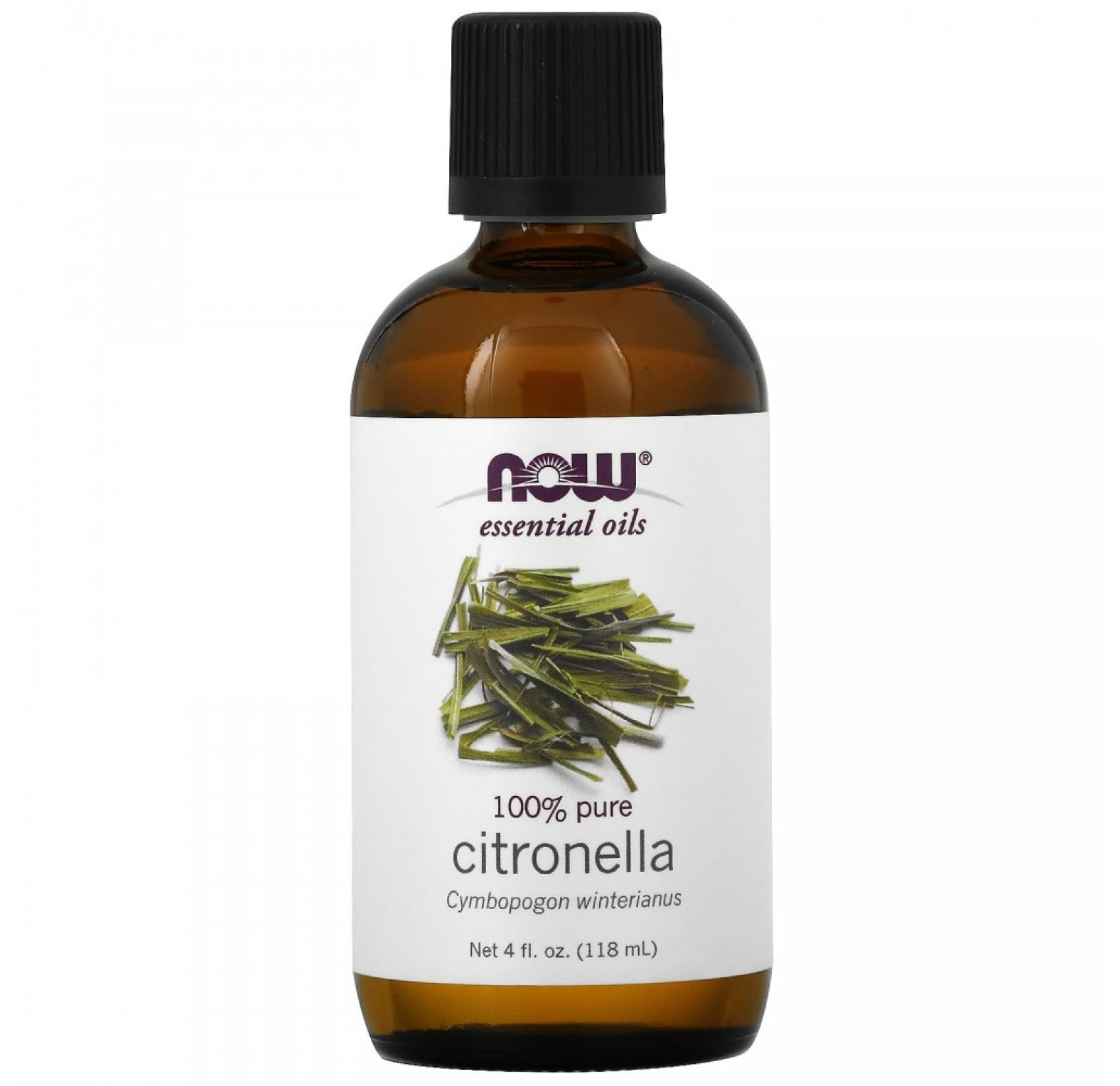 NOW Foods, эфирное масло цитронеллы, 118 мл (4 жидких унции)