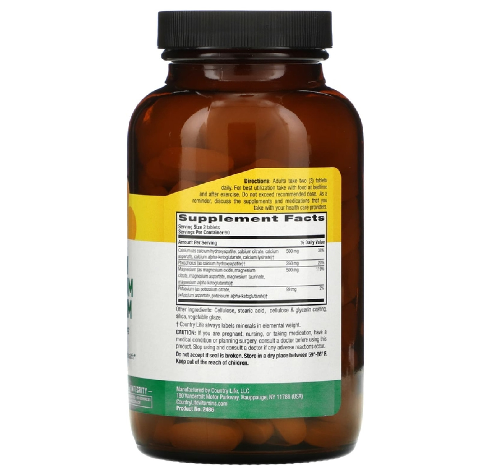 Country Life, Target-Mins, кальций, магний и калий, 180 таблеток