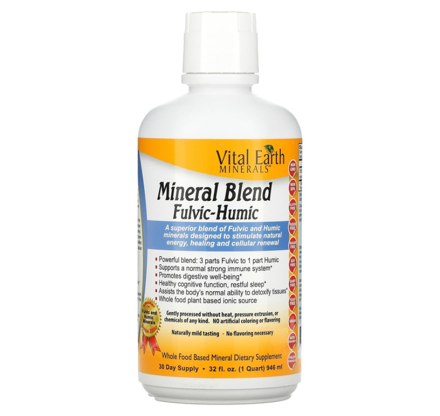 Vital Earth Minerals, Смесь фульвовых и гуминовых минералов, 32 жидкие унции (946 мл)