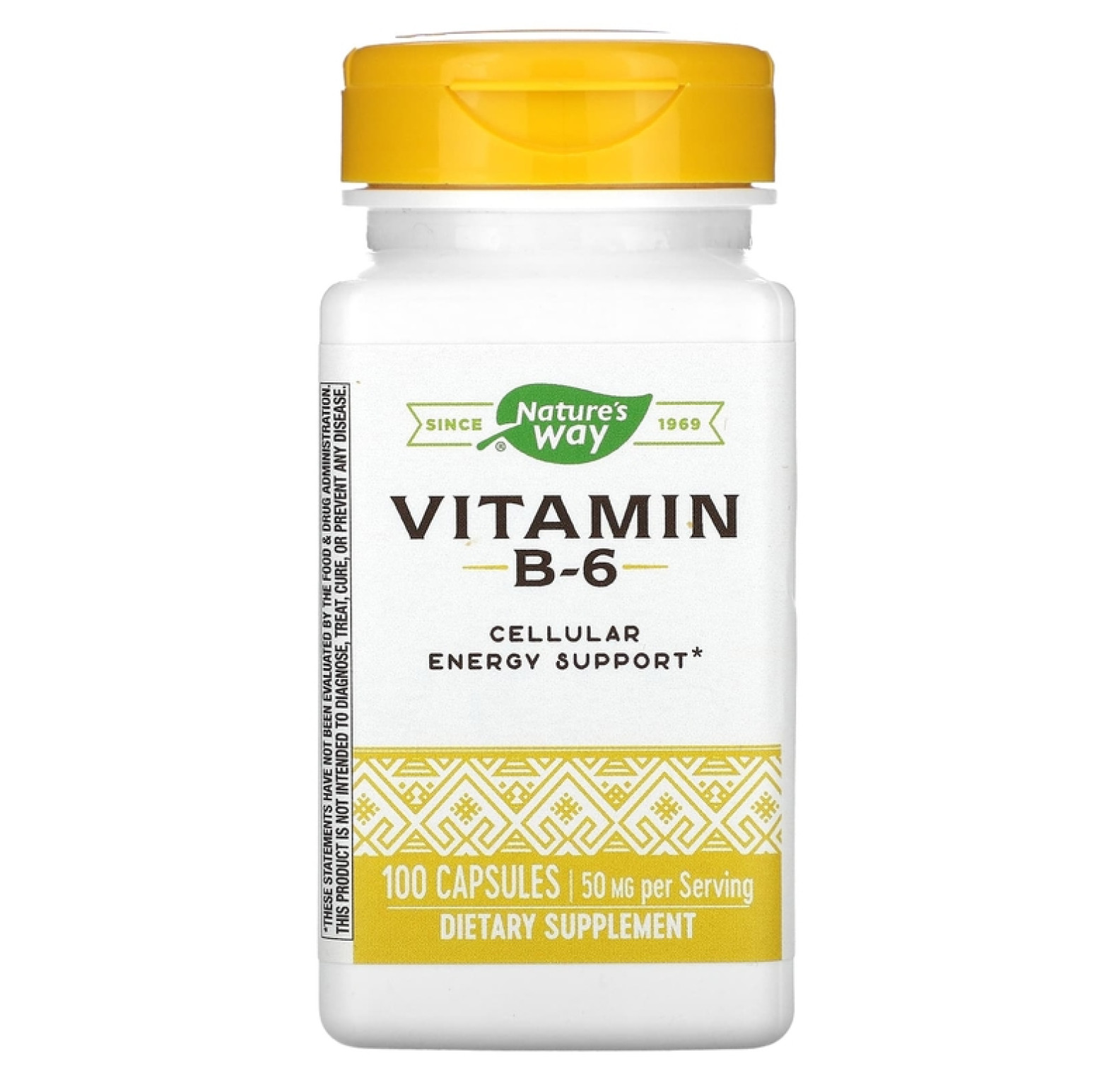 Nature's Way, витамин B6, 50 мг, 100 капсул