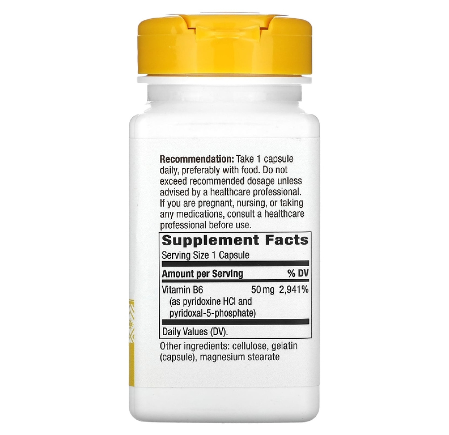 Nature's Way, витамин B6, 50 мг, 100 капсул