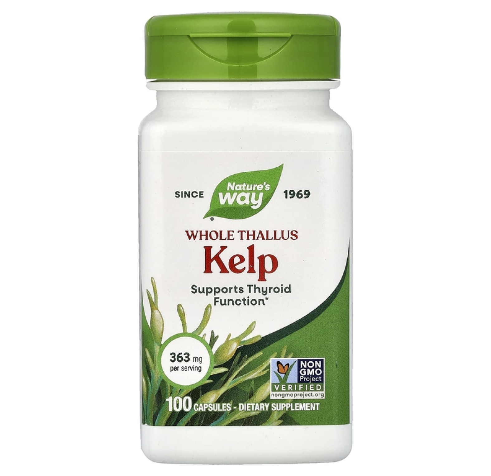 Nature's Way, Kelp, 363 мг, 100 веганских капсул