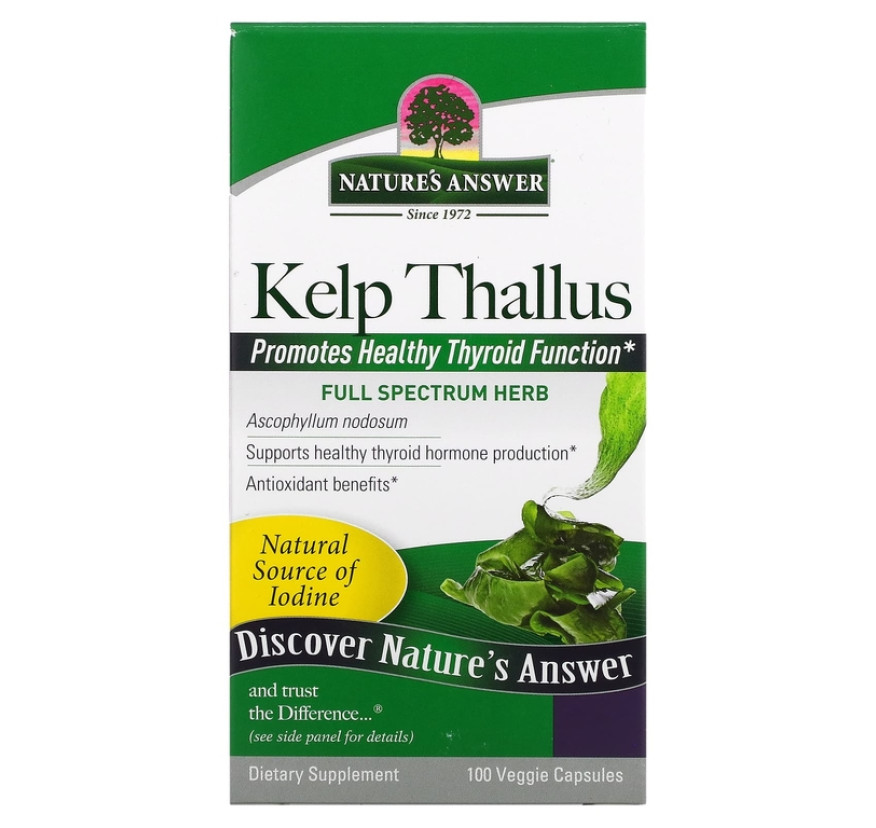 Nature's Answer, Бурая водоросль, 100 капсул