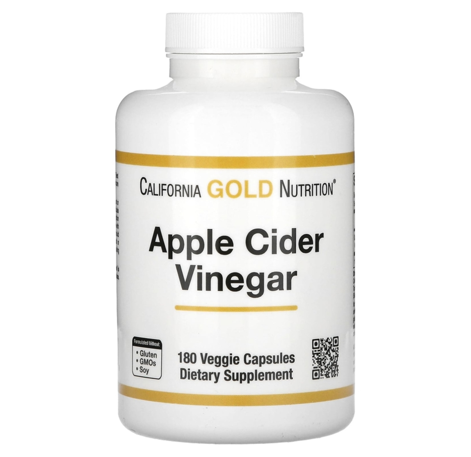 California Gold Nutrition, яблочный уксус, 180 растительных капсул