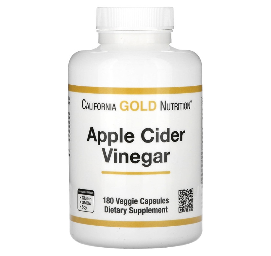 California Gold Nutrition, яблочный уксус, 180 растительных капсул