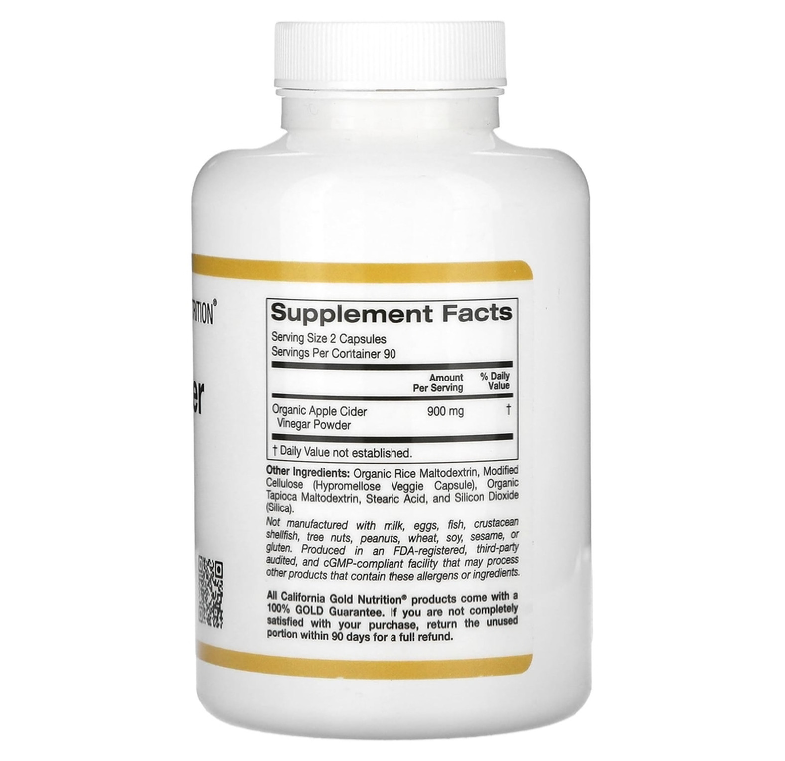 California Gold Nutrition, яблочный уксус, 180 растительных капсул