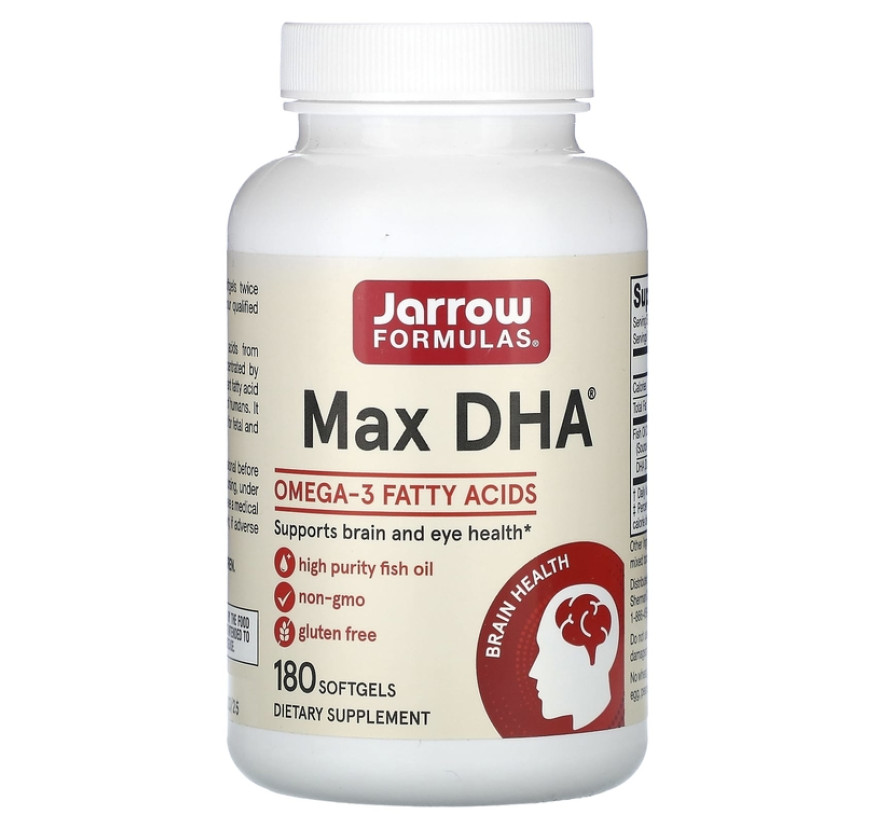 Jarrow Formulas, Max DHA, 180 мягких таблеток