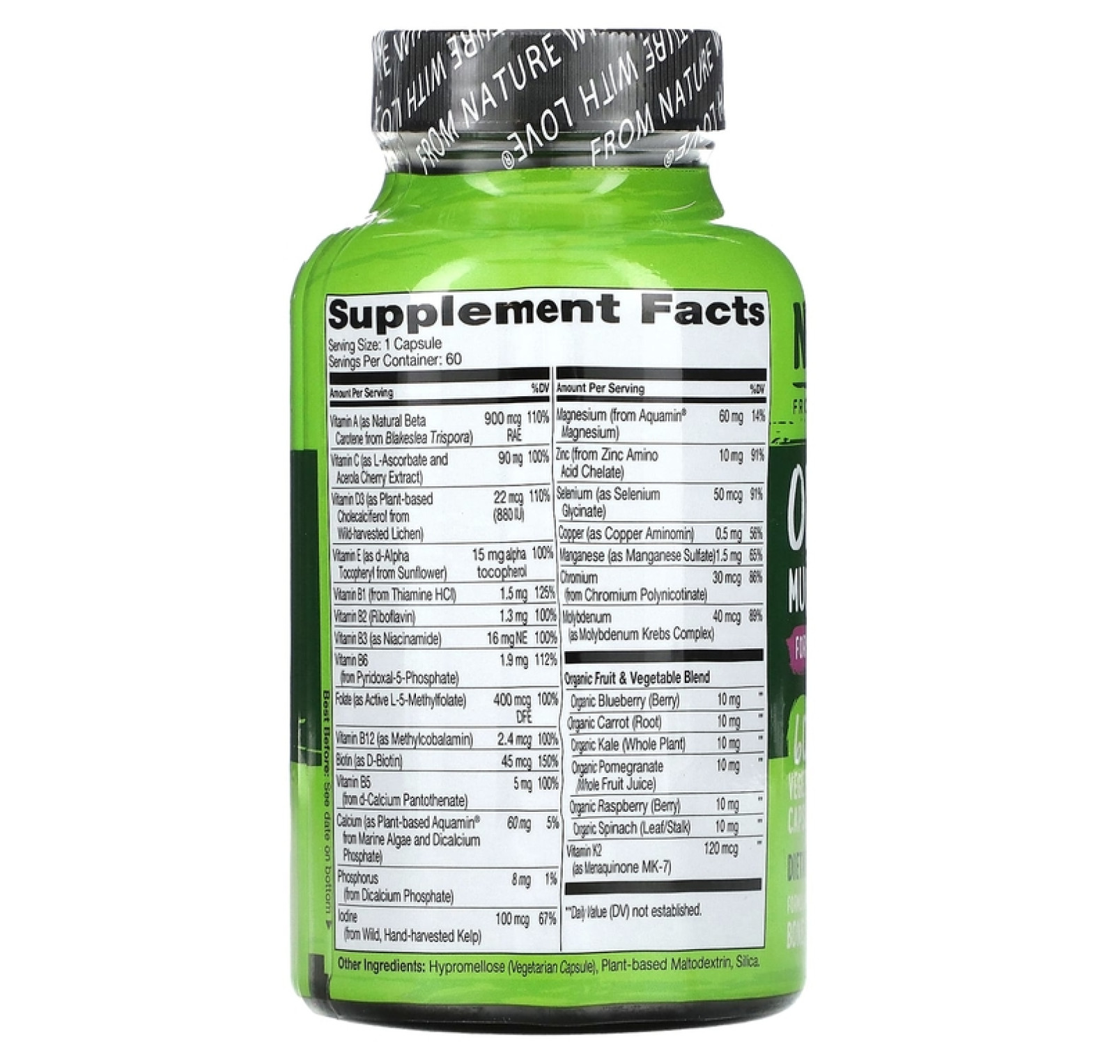 NATURELO, мультивитамины ежедневного применения для женщин старше 50 лет, 60 вегетарианских капсул