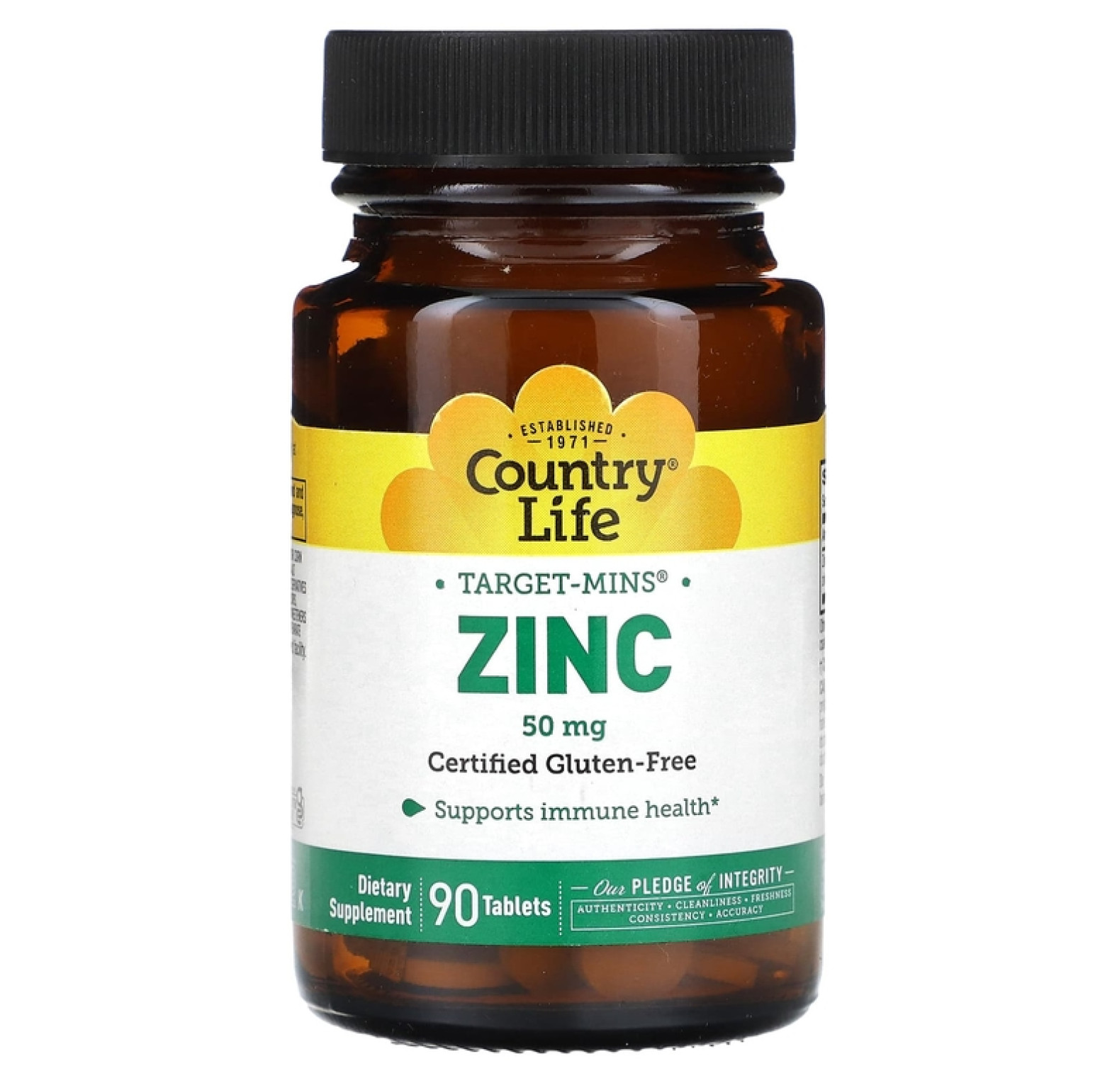 Country Life, Target-Mins Zinc, 50 мг, 90 таблеток