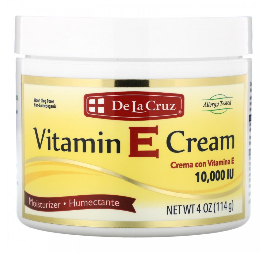 De La Cruz, Крем с витамином E, 10 000 МЕ, 114 г