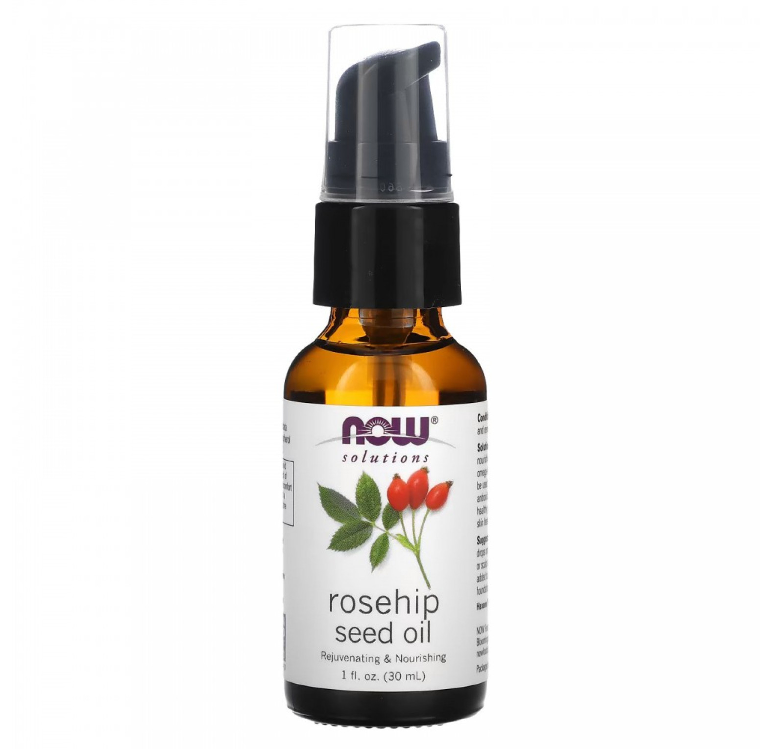 NOW Foods, Solutions, масло семян шиповника, 30 мл