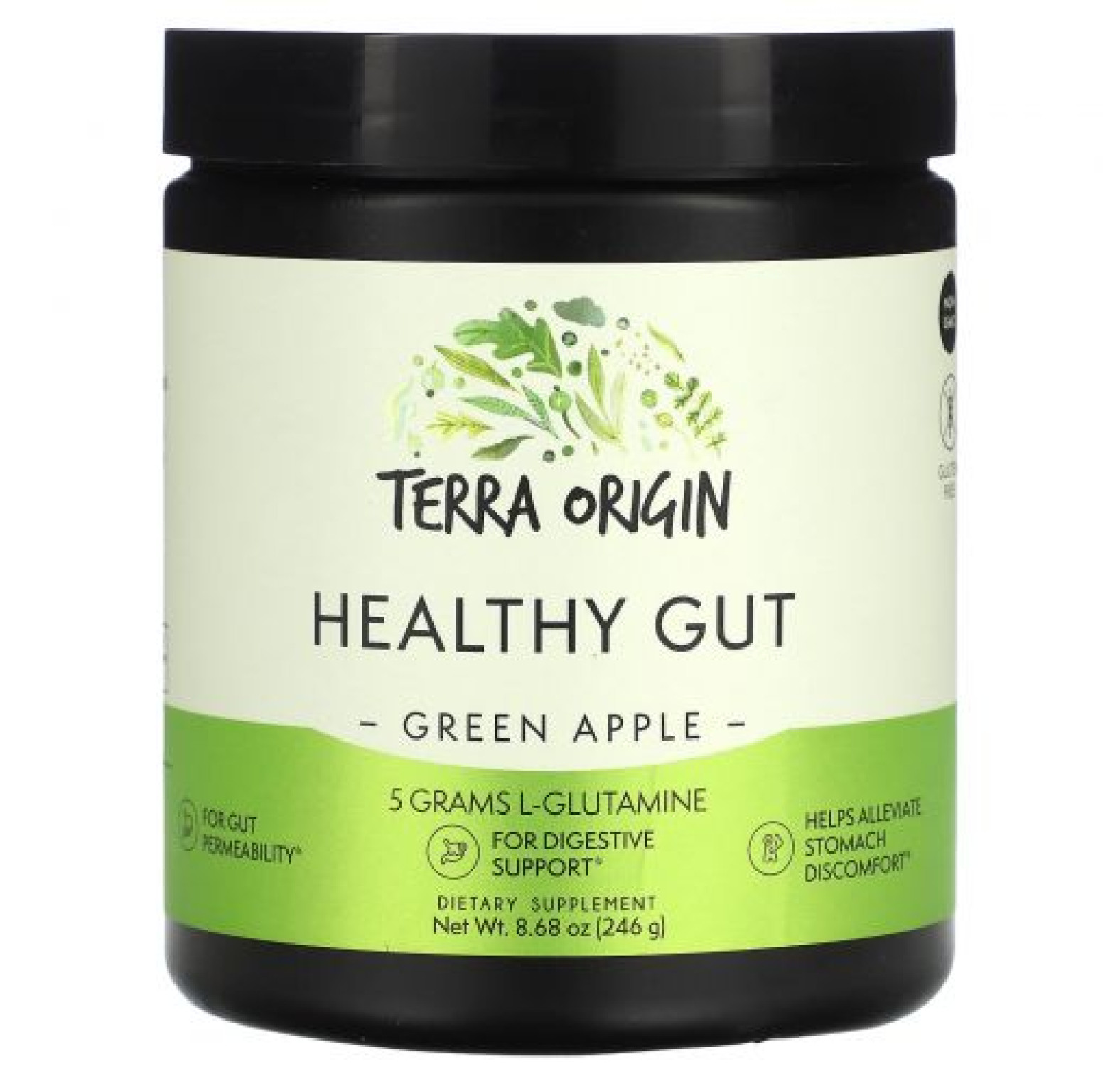 Terra Origin, Healthy Gut, зеленое яблоко, 246 г