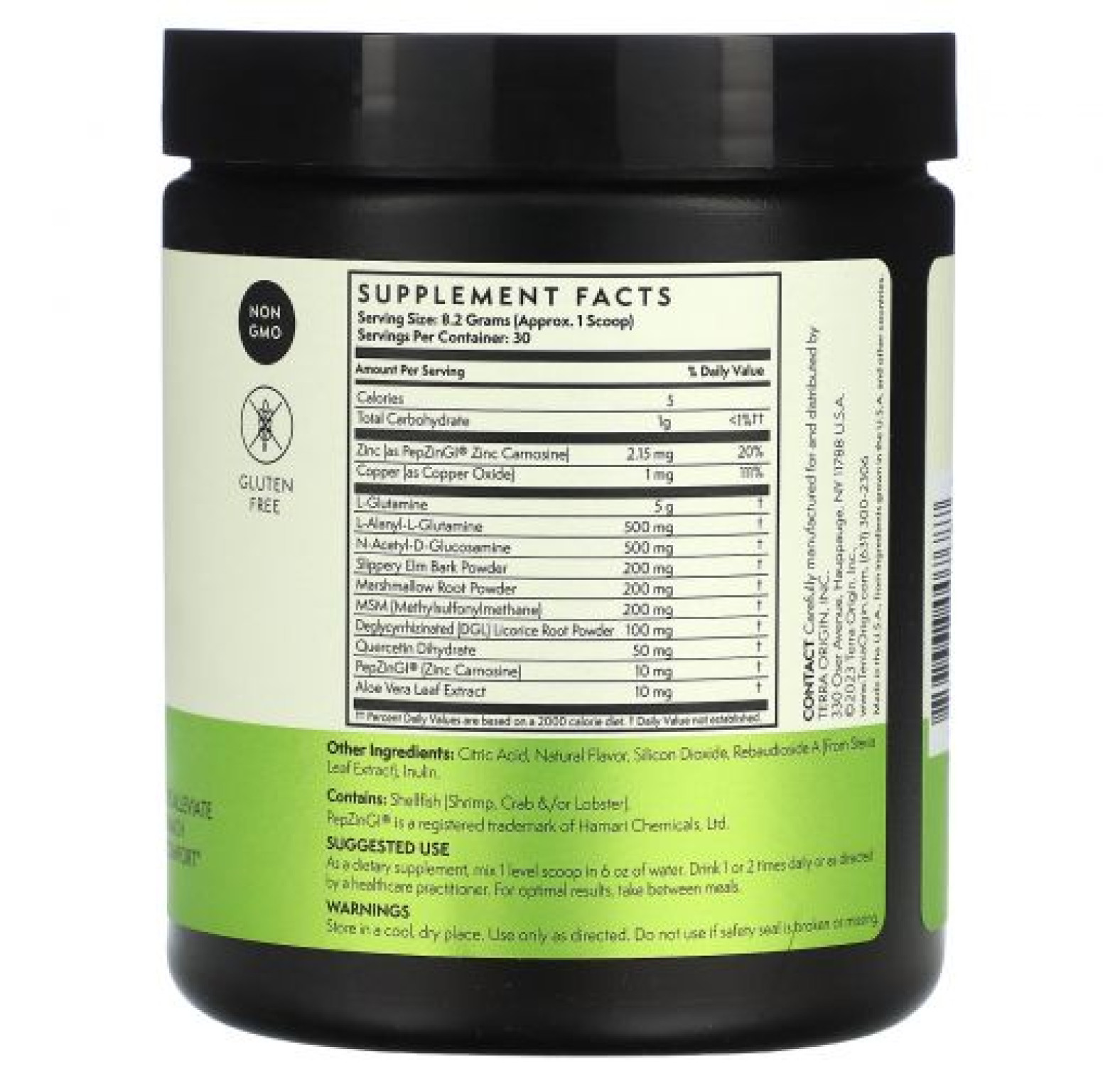 Terra Origin, Healthy Gut, зеленое яблоко, 246 г