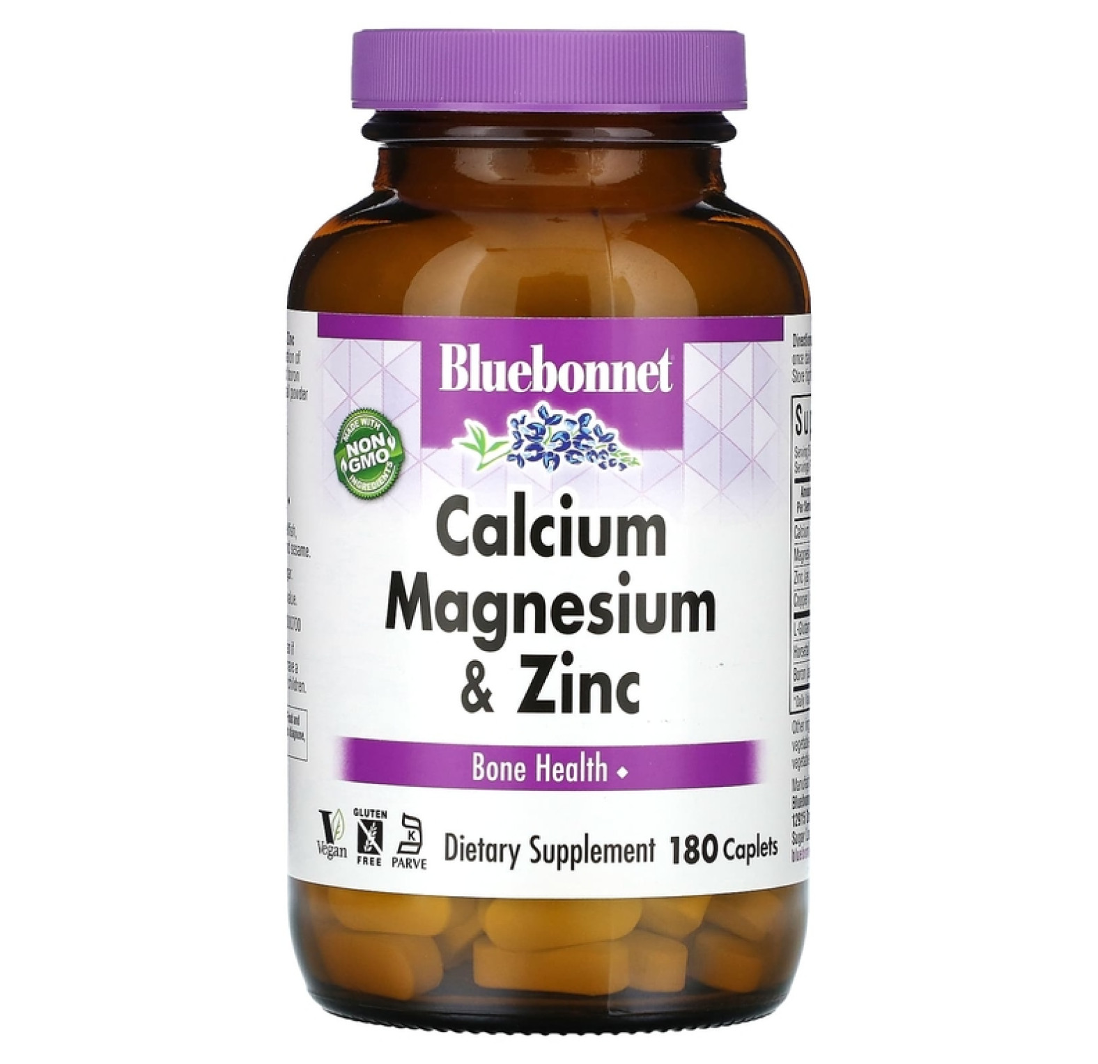 Bluebonnet Nutrition, кальций, магний и цинк, 180 капсул