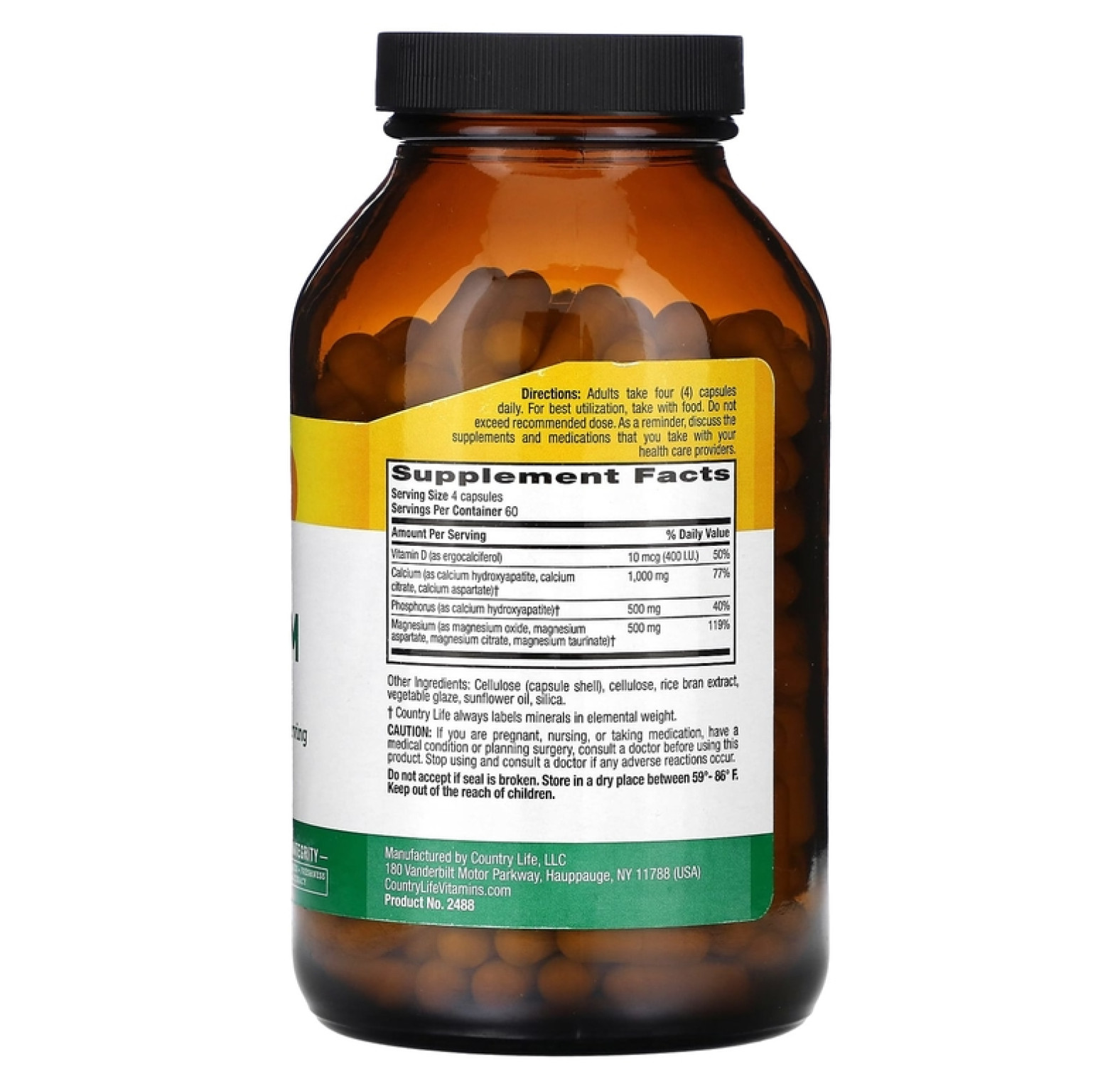 Country Life, Target-Mins, кальций и магний с комплексом витаминов D, 240 веганских капсул