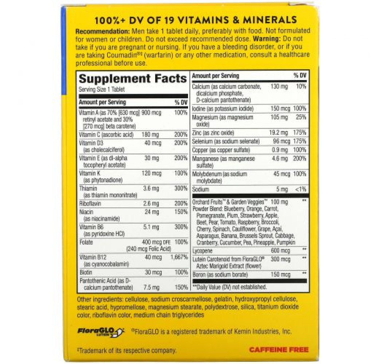 Nature's Way, Alive! полноценный поливитаминный комплекс для мужчин старше 50 лет, 50 таблеток