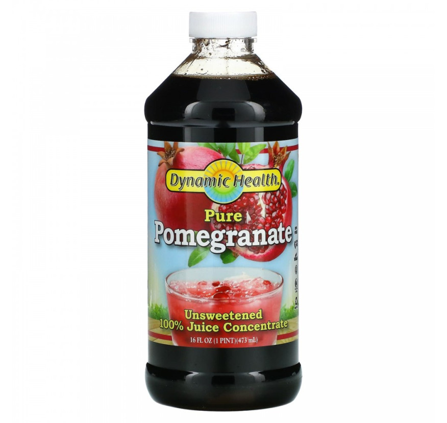 Dynamic Health Laboratories, Чистый гранат, 100% концентрат сока, неподслащенный, 473 мл (16 жидк. унций)