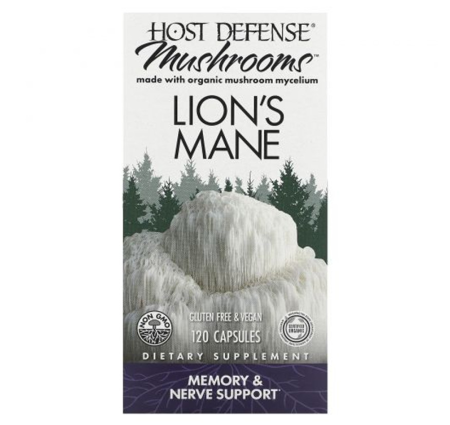 Fungi Perfecti, ежовик гребенчатый, поддержка памяти и нервной системы, 120 вегетарианских капсул