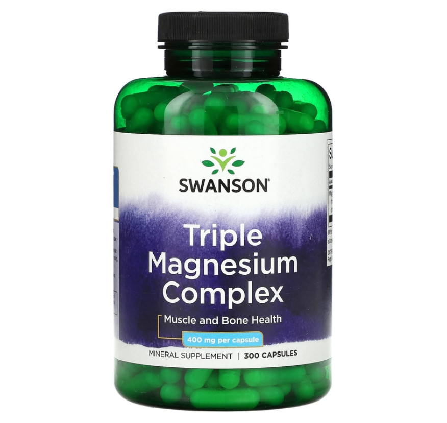 Swanson, Тройной комплекс магния, 400 мг, 300 капсул