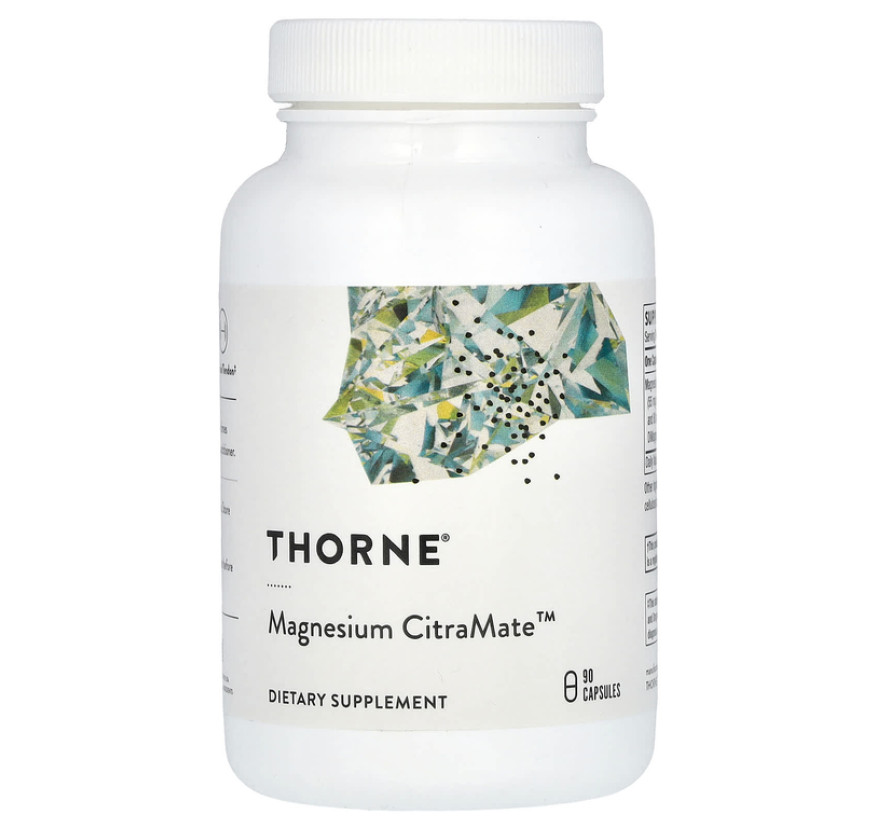 Thorne, Magnesium Citramate, добавка с магнием, 90 капсул