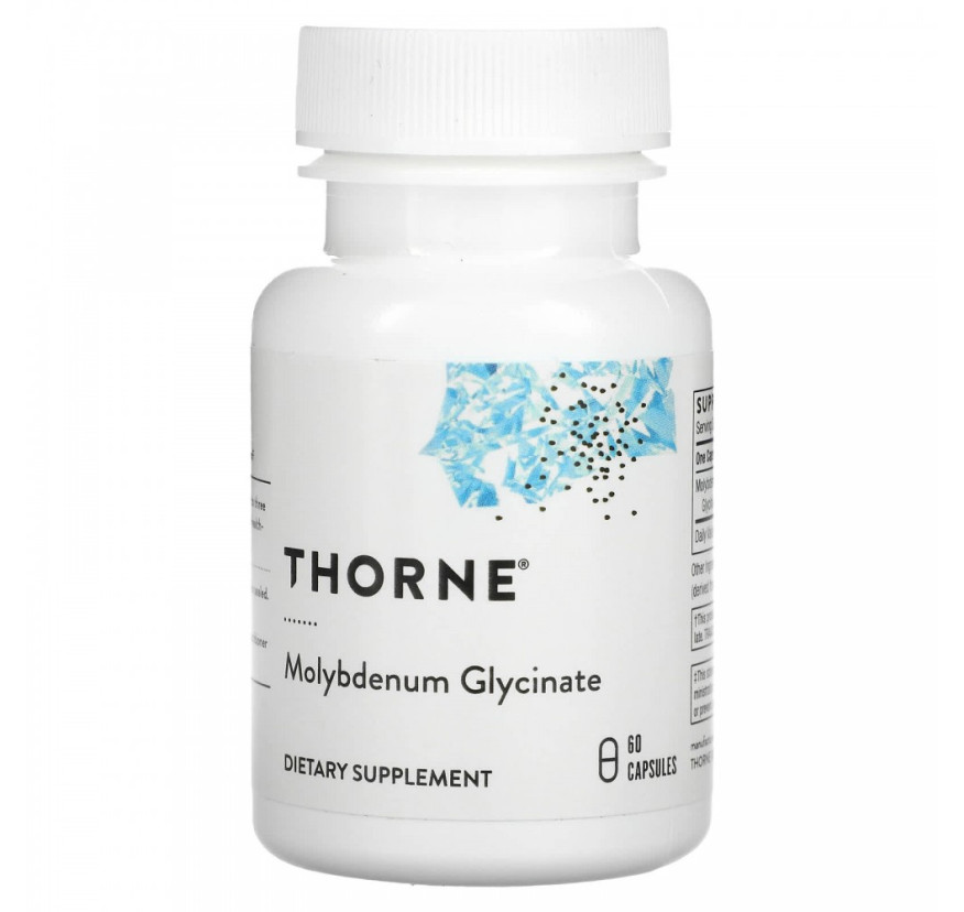Thorne, Глицинат молибдена, 60 капсул