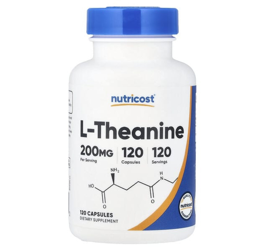 Nutricost, L-теанин, 200 мг, 120 капсул