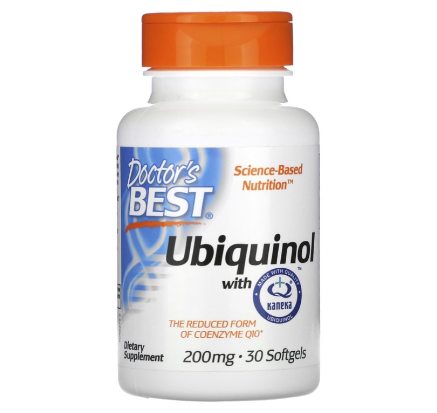 Doctor's Best, Убихинол с Kaneka, 200 мг, 30 мягких желатиновых капсул