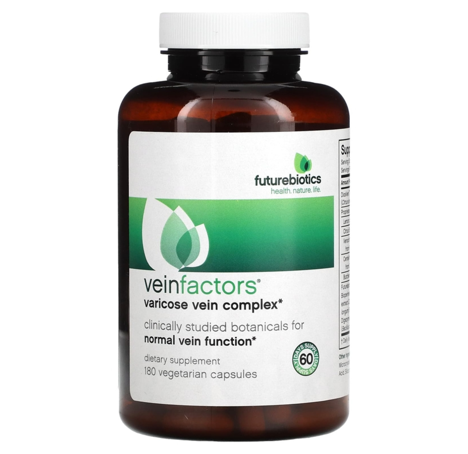 Futurebiotics, VeinFactors, Комплекс при варикозном расширении вен, 180 вегетарианских капсул