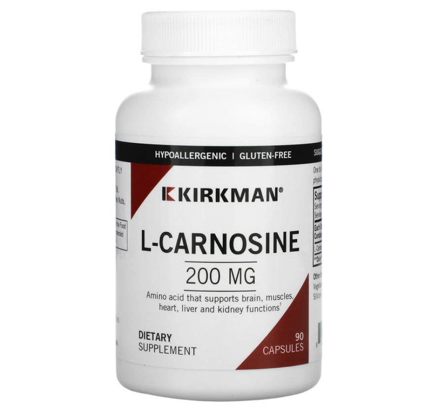 Kirkman Labs, L-карнозин, 200 мг, 90 капсул