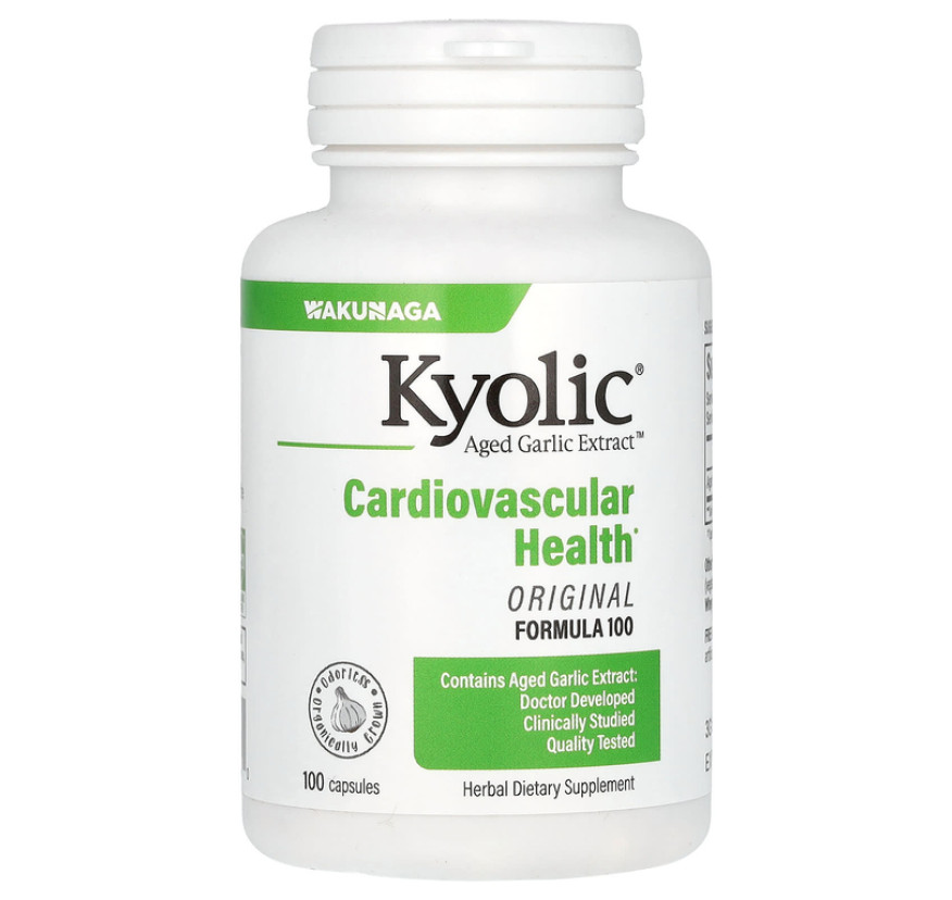 Kyolic, Aged Garlic Extract, выдержанный чесночный экстракт, для сердечно-сосудистой системы, оригинальный состав, 100 капсул