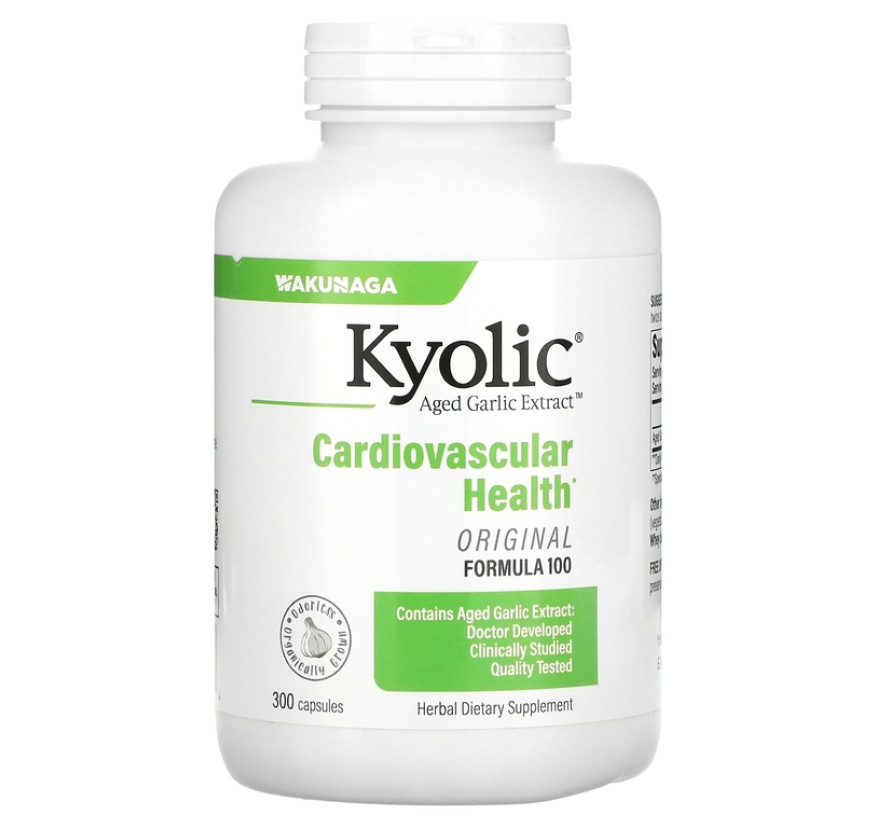 Kyolic, Aged Garlic Extract, выдержанный экстракт чеснока, для сердечно-сосудистой системы, формула 100, 300 капсул
