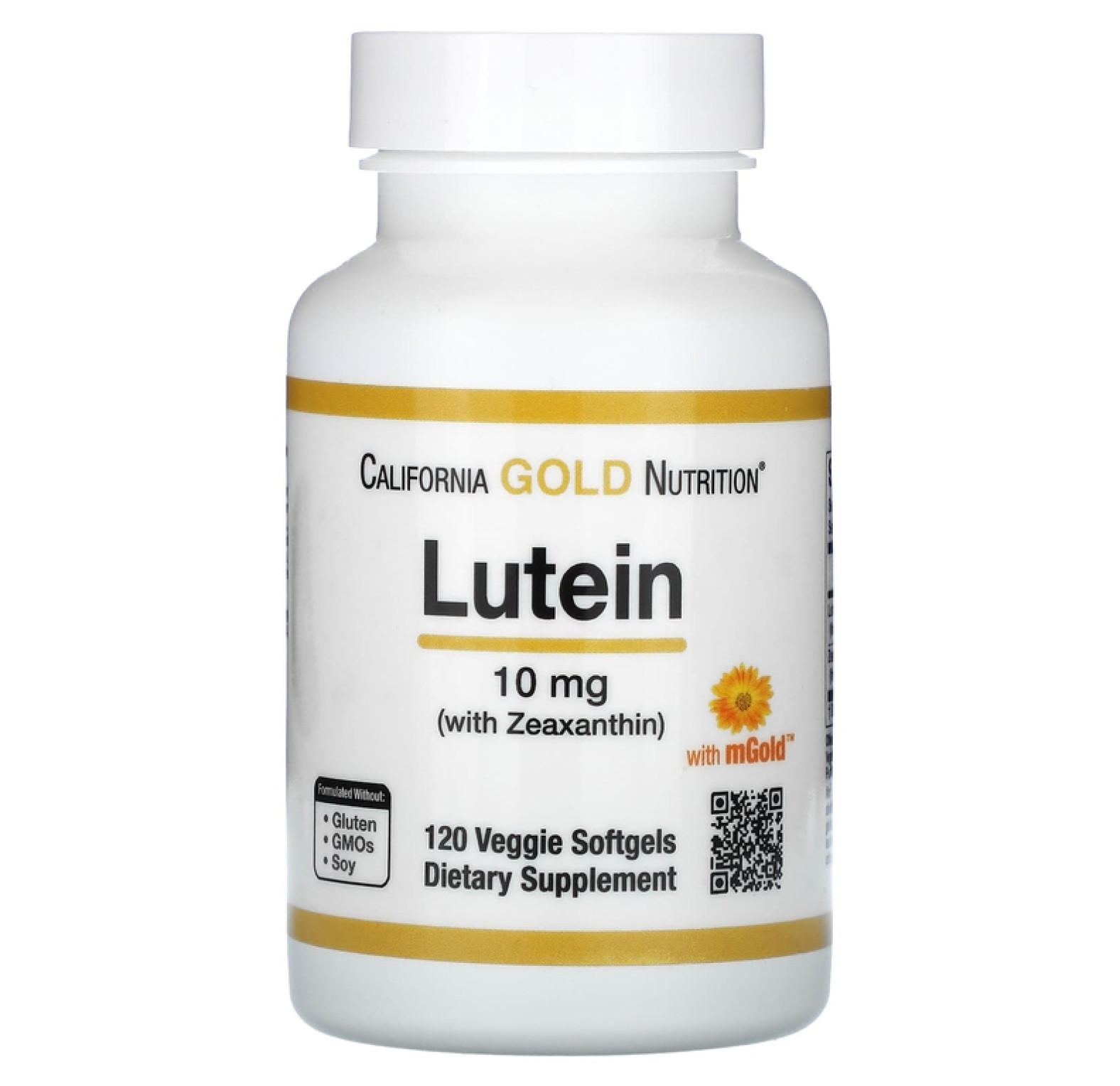 California Gold Nutrition, лютеин и зеаксантин, 10 мг, 120 растительных капсул